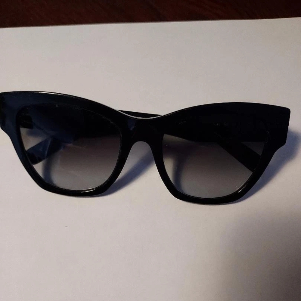 Salvatore Ferragamo Black Cat-Eye Sunglasses